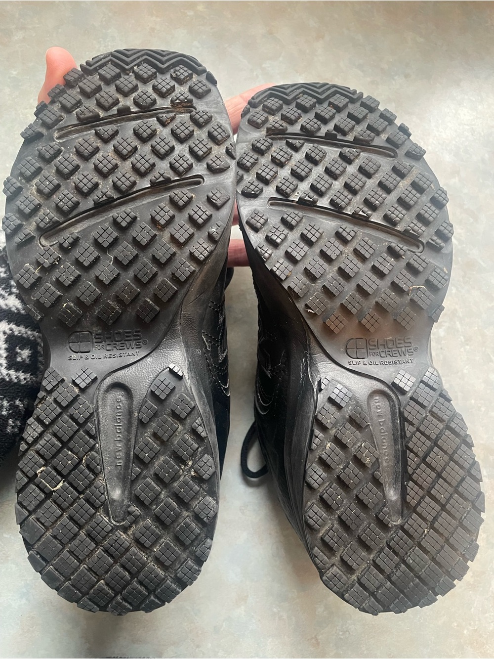 New Balance Black Leather Athletic Sneakers - Picture 5 of 8